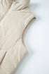 Textured Corduroy Stand Neck Zipped Puffer Vest
