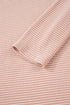 Textured Cowl Neck Drawstring Hem Long Sleeve Knit Top