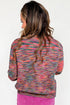 Textured Crew Neck Ribbed Trim Knit Sweater