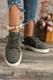 Textured Criss Cross Strap Canvas Slip On Flats