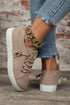Textured Criss Cross Strap Canvas Slip On Flats