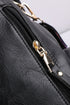 Textured Crochet Strap Smooth Vegan Leather Everyday Backpack