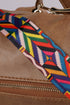 Textured Crochet Strap Smooth Vegan Leather Everyday Backpack