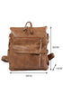 Textured Crochet Strap Smooth Vegan Leather Everyday Backpack