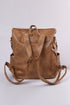 Textured Crochet Strap Smooth Vegan Leather Everyday Backpack