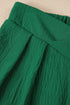 Textured Crossover Waist Relaxed Fit Flowy Pants