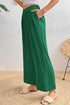 Textured Crossover Waist Relaxed Fit Flowy Pants