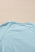 Textured Diagonal Stripe Accent Crew Neck Sweatshirt