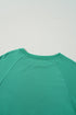 Textured Diagonal Stripe Accent Crew Neck Sweatshirt