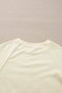 Textured Diagonal Stripe Accent Crew Neck Sweatshirt