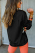 Textured Diagonal Stripe Accent Crew Neck Sweatshirt