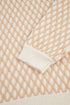 Textured Diamond Lattice Mock Neck Pullover Sweater