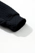 Textured Diamond Quilt Stand Collar Quarter Zip Pullover