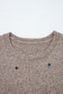 Textured Dotted Knit Drop Shoulder Pullover Sweater