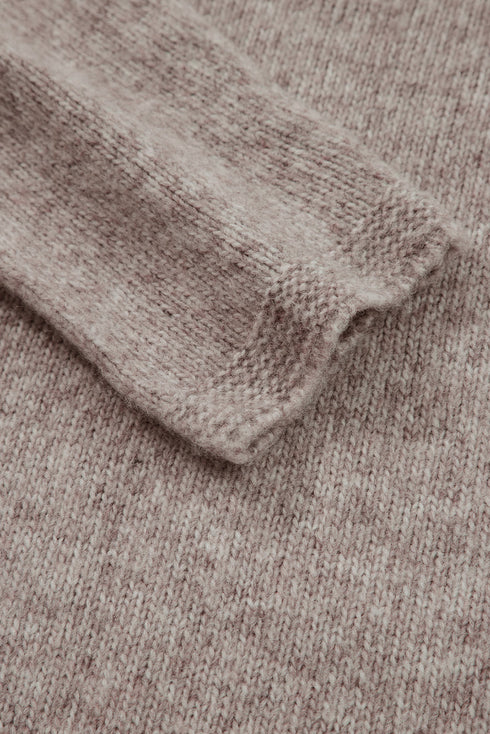 Textured Dotted Knit Drop Shoulder Pullover Sweater