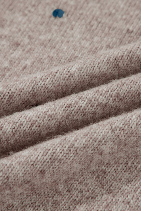 Textured Dotted Knit Drop Shoulder Pullover Sweater