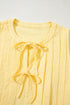 Textured Double Tie Front Sleeveless Swing Top