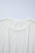 Textured Drop Shoulder Crew Neck Peplum Hem Top