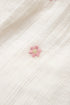 Textured Embroidered Flower Smocked Bust Puff Sleeve Mini Dress
