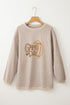 Textured Embroidered Game Day Graphic Corduroy Pullover