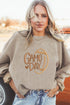 Textured Embroidered Game Day Graphic Corduroy Pullover