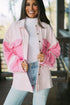 Textured Exposed Seam Patchwork Cotton Corduroy Jacket