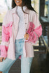 Textured Exposed Seam Patchwork Cotton Corduroy Jacket