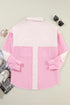 Textured Exposed Seam Patchwork Cotton Corduroy Jacket