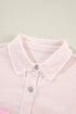 Textured Exposed Seam Patchwork Cotton Corduroy Jacket