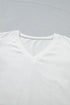 Textured Eyelet Crochet Spliced Short Sleeve Tee