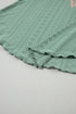 Textured Eyelet Lace Trim V Neck Tank