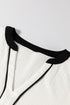 Textured Fabric V Neck Long Sleeve Blouse