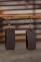 Textured Faux Leather Circular Disc Drop Earrings