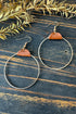 Textured Faux Leather Wrapped Round Hoop Earrings