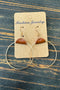 Textured Faux Leather Wrapped Round Hoop Earrings