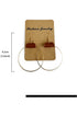 Textured Faux Leather Wrapped Round Hoop Earrings
