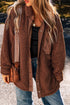 Textured Faux Shearling Teddy Bear Fleece Jacket