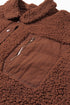 Textured Faux Shearling Teddy Bear Fleece Jacket