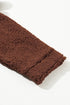 Textured Faux Shearling Teddy Bear Fleece Jacket