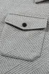 Textured Flap Pocket Button Front Casual Shirt Jacket