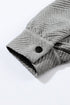 Textured Flap Pocket Button Front Casual Shirt Jacket