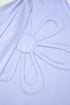 Textured Floral Applique Short Sleeve Pullover Top