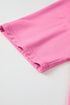 Textured Floral Applique Short Sleeve Pullover Top
