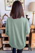 Textured Floral Applique Short Sleeve Pullover Top
