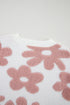 Textured Floral Knit Relaxed Fit Pullover Sweater