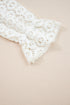 Textured Floral Lace V Neck Ruffle Sleeve Blouse