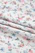 Textured Floral Print Square Neck Long Sleeve Top
