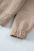 Textured Floral Quilted Woven Stretch Outerwear Jacket
