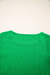 Textured Flutter Sleeve Crew Neck Elegant Top