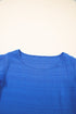 Textured Flutter Sleeve Crew Neck Elegant Top